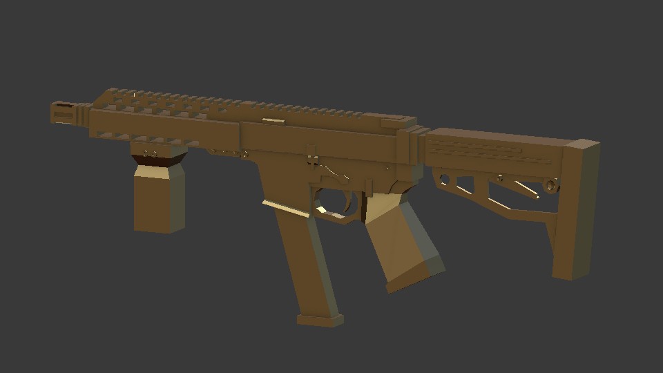 SMG Gun - Lowpoly preview image 2